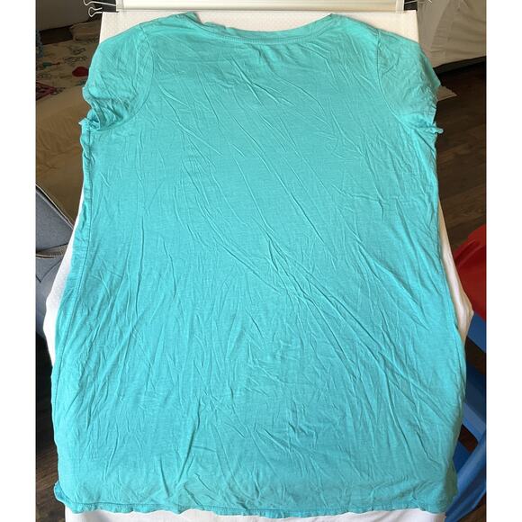 White Stag Women Sleepwear 2X/3X (20W-24W) Turquoise Owl Stars Whooo's Sleepy - Picture 8 of 8